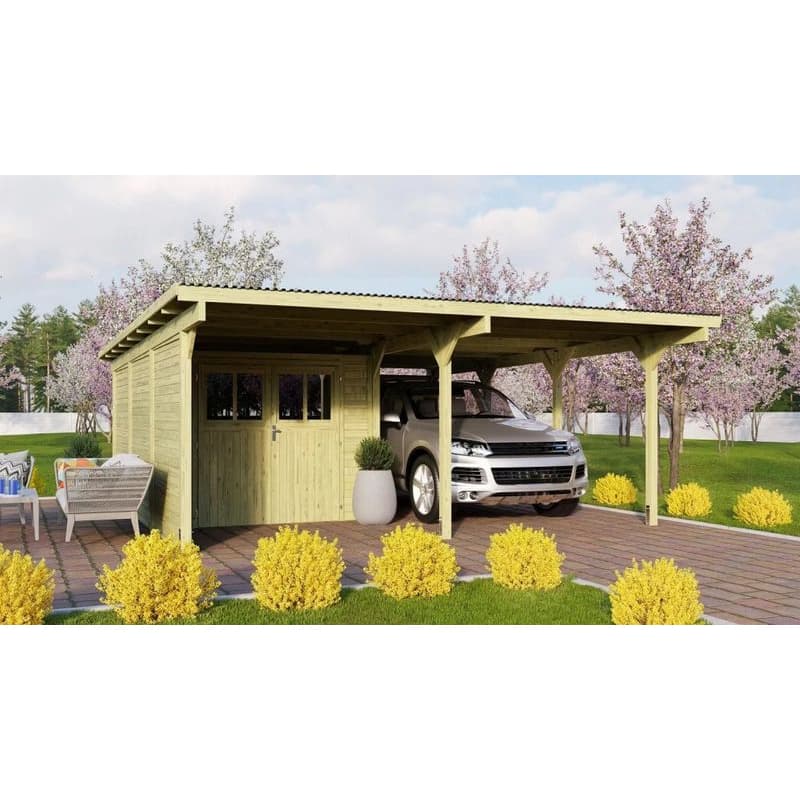Drevený prístrešok / carport ECO 2B Lanitplast