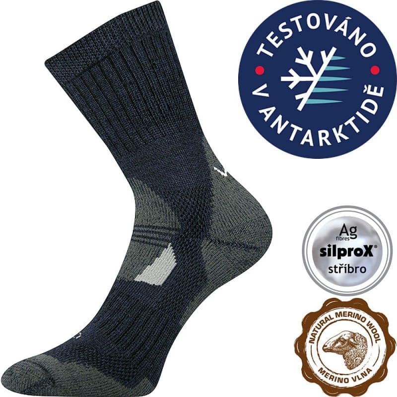 Turistické ponožky VOXX 1 PACK-MERINO Stabil CLIMAYARN-dark blue I 2