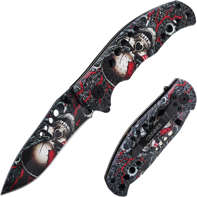 Skladací taktický nôž SKULL 20 cm, Žltá 2