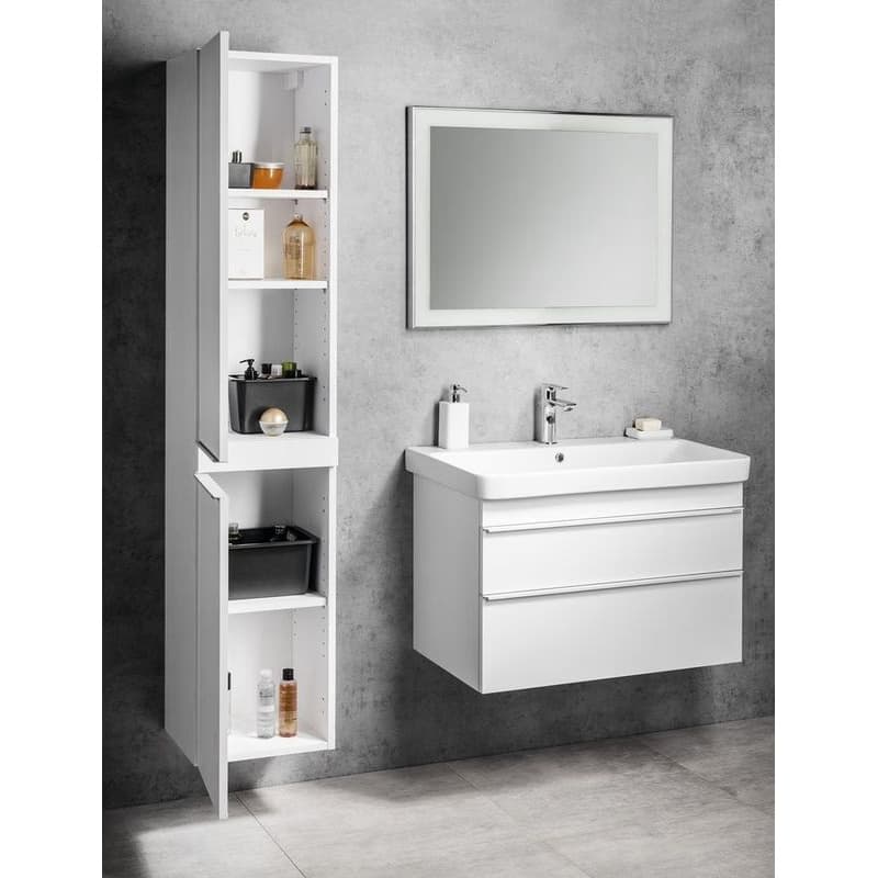 SAPHO - SITIA skrinka vysoká 46,7x172x32cm, 2x dvierka, ľavá/pravá, biela matná SI450-3131 3
