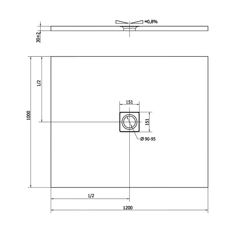 POLYSAN - FLEXIA sprchová vanička z liateho mramoru s možnosťou úpravy rozmeru 120x100cm 71563 2