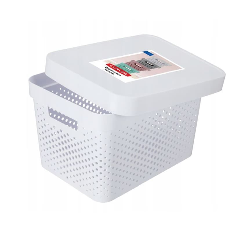 CURVER Úložný box INFINITY DOTS 17l s vekom | biela 5