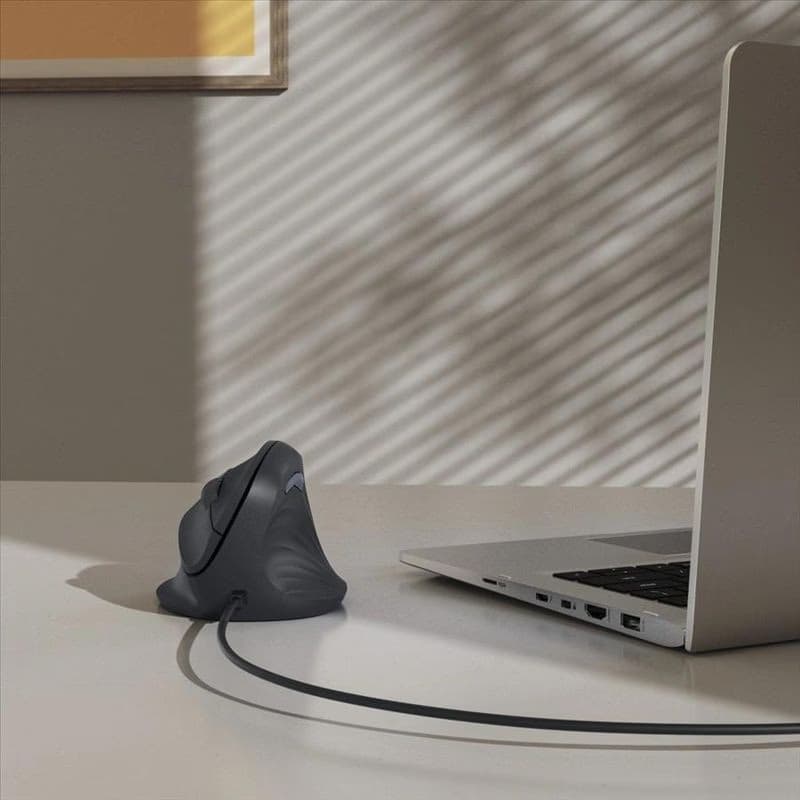 Hama vertikálna ergonomická káblová myš ECM-500R, pre pravákov, čierna 6
