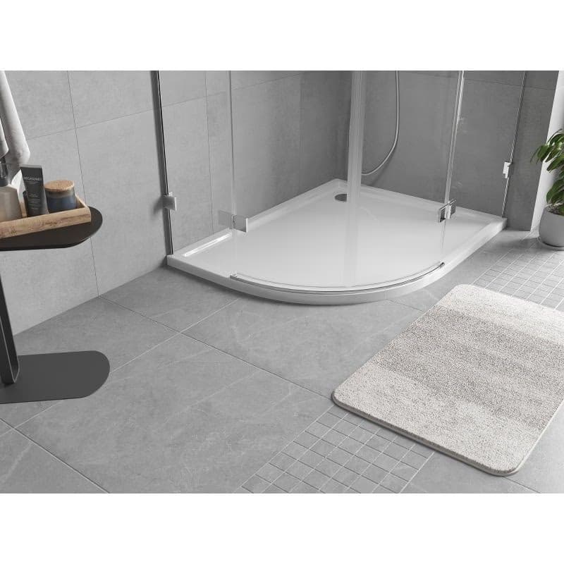 MEXEN - Flow Sprchová vanička štvrťkruh asymetrická slim pravá 100 x 80, biela lesk 46Q108010R 2
