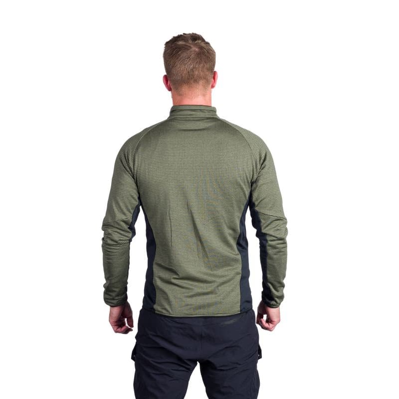 Pánska turistická mikina so zipsom NORTHFINDER PRIMO-409greenblack 3