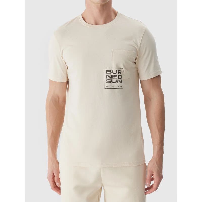 Pánske tričko s krátkym rukávom 4F TSHIRT-4FWSS24TTSHM1284-83S-BEIGE 6