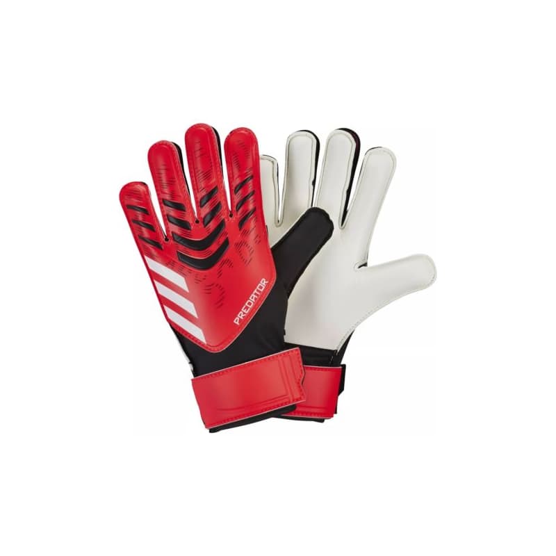 Juniorské futbalové brankárske rukavice ADIDAS PRED GL TRN J BLACK LUCRED WHITE