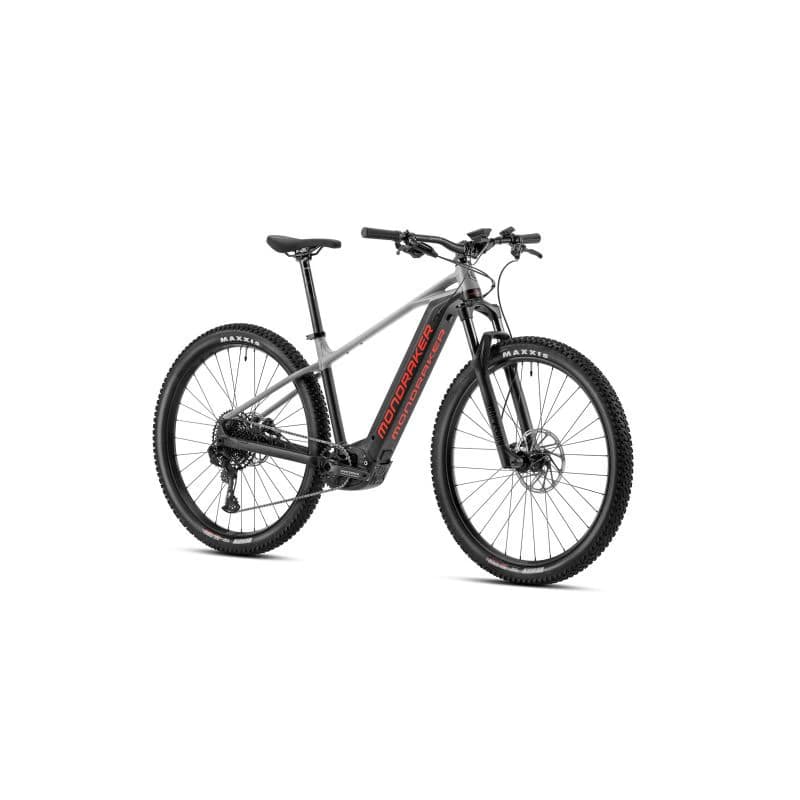 Horský elektrobicykel MONDRAKER Prime, black nimbus grey flame red 2
