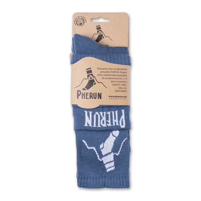 Turistické ponožky PHERUN Jeans Blue 35-38 2