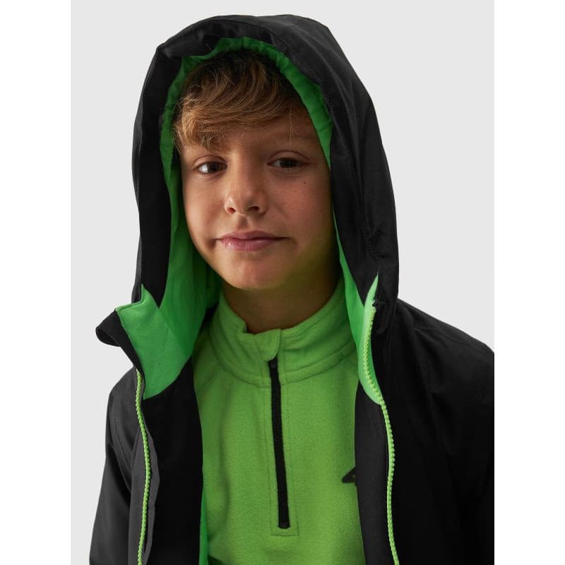 Chlapčenská lyžiarska bunda 4F JUNIOR TECHNICAL JACKET-JAW23TTJAM297-21S-BLACK 4