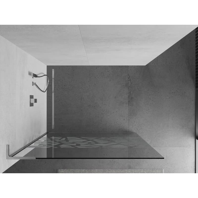 MEXEN/S - Kioto L Sprchová zástena WALK-IN 70 x 200, biely vzor, chróm 800-070-103-01-85 4