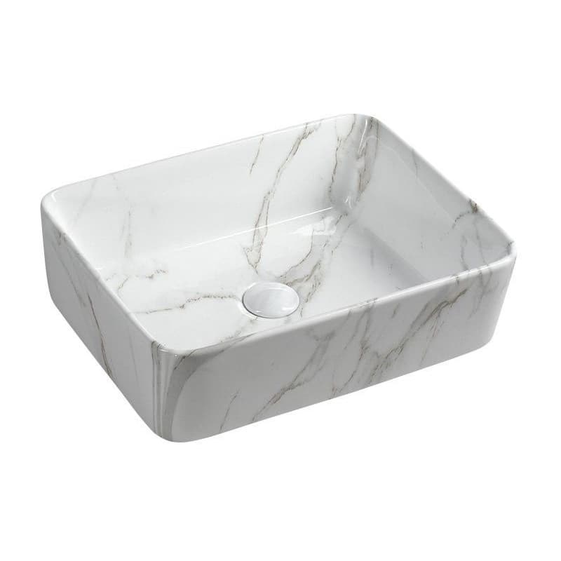 SAPHO - DALMA keramické umývadlo na dosku, 48x38cm, carrara 517