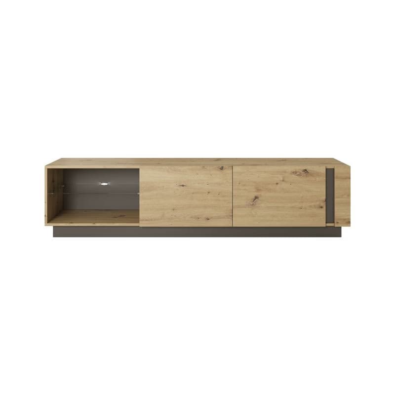 ArtLas TV stolík ARTENS 187 s LED | dub grandson/biely lesk 5