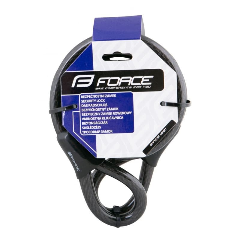 Zámok na bicykel FORCE CABLE LOCK 1500 12 2