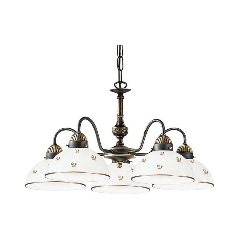 Kolarz 731.85.170 - Luster na reťazi NONNA 5xE27/75W/230V s kvetinovým motívom, ružové zlato 731.85.170
