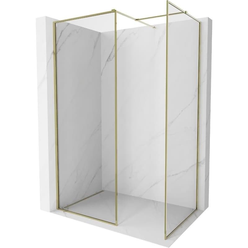 MEXEN/S - Kyoto-F Sprchová zástena WALK-IN s rámom 80 x 75, transparent 8 mm, zlato 800-080-202-04-50-075