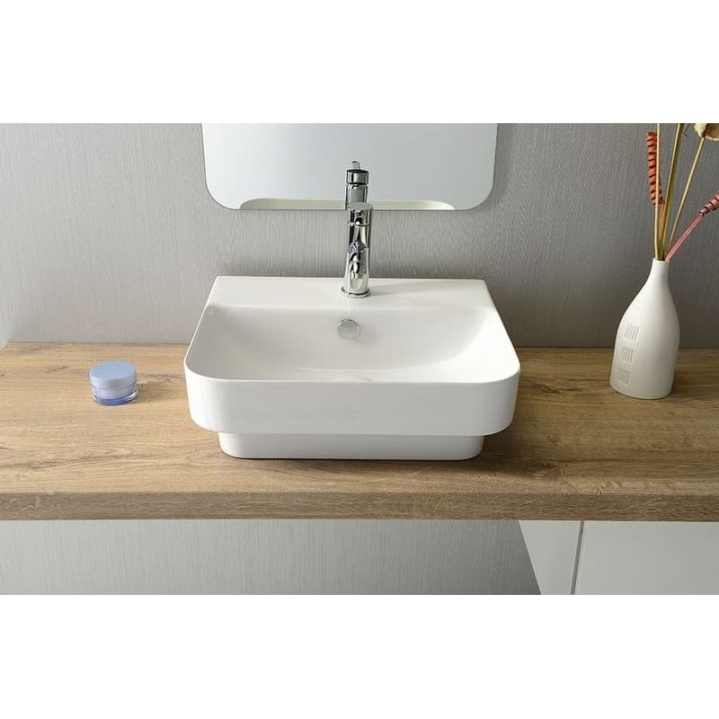ISVEA - SOTT AQUA keramické umývadlo zápustné, 48x42cm, biela 10SQ50048 4