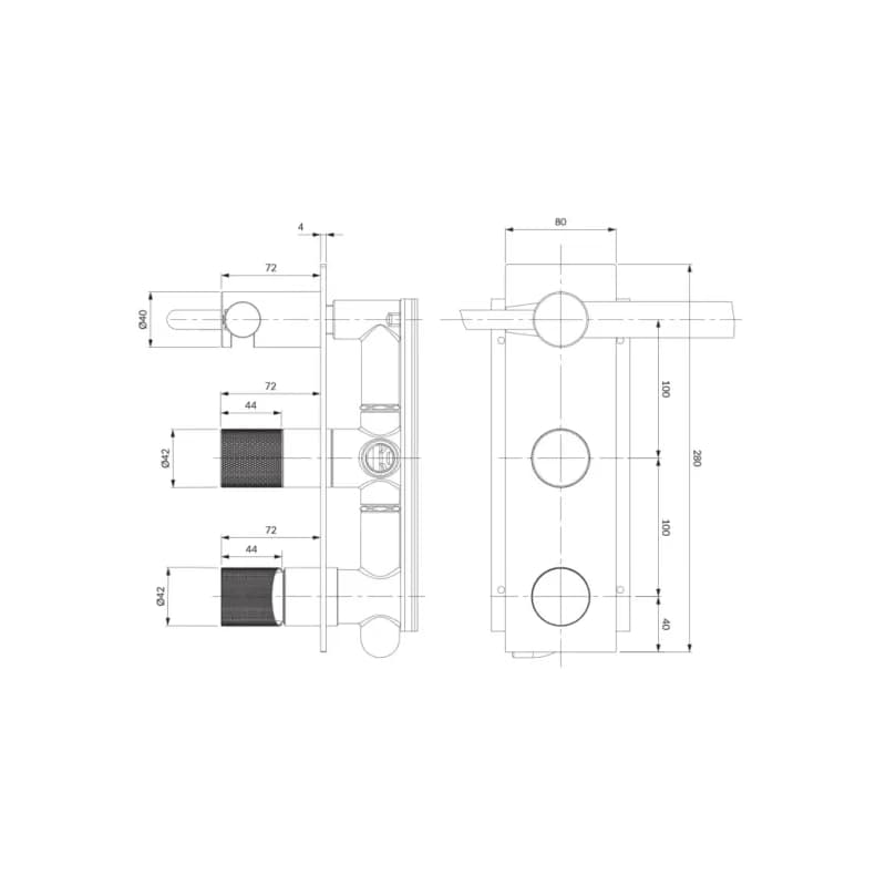 OMNIRES - CONTOUR sprchová batéria podomietková so sprchou chróm /CR/ CT8035/1CR 3