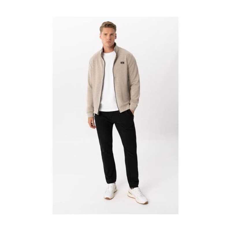 Pánska mikina so zipsom VOLCANO B-WILL-101-CREAM 4