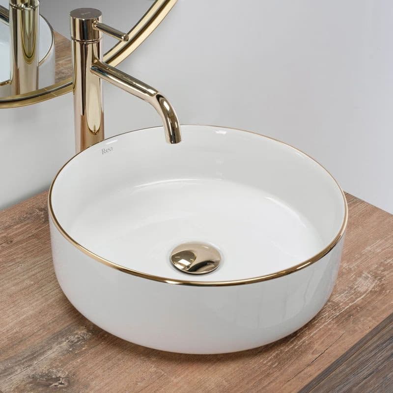 REA - Umývadlo na dosku Sami Gold Edge REA-U6758 6