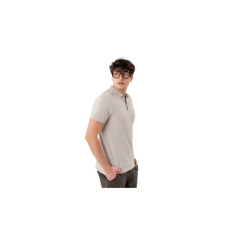 Pánske polo tričko s krátkym rukávom VOLCANO O-CHASE-BEIGE