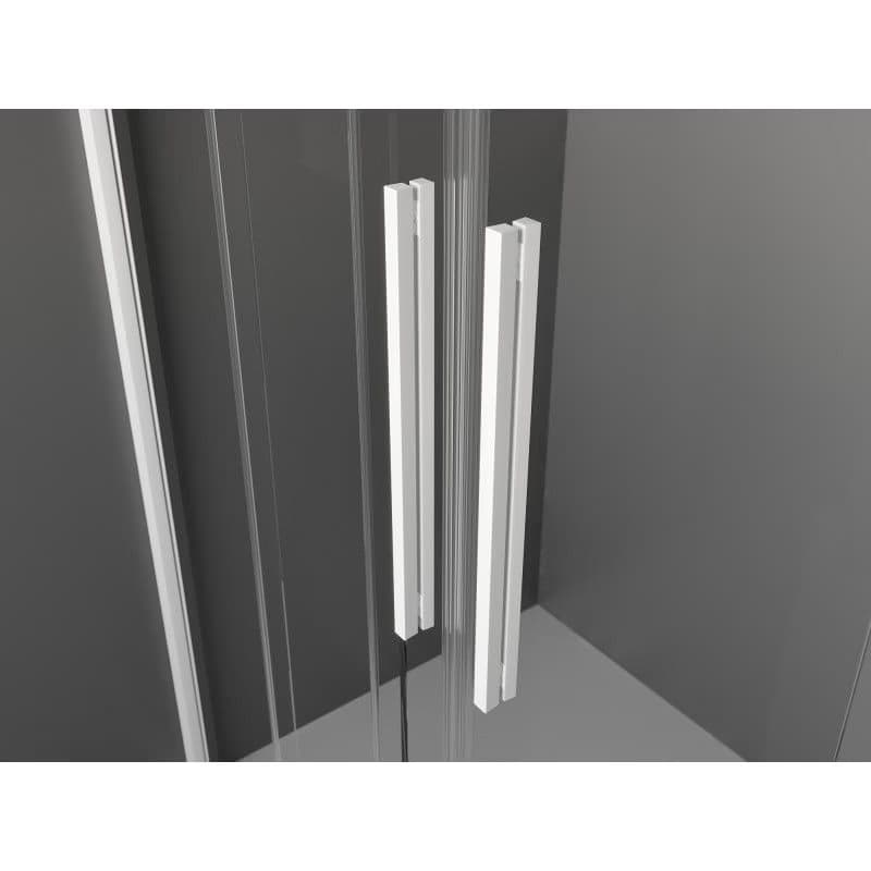 MEXEN/S - Velar L Duo sprchovací kút, posuvné dvere 90 x 80, grafit, biela 871-090-080-02-43-20 5