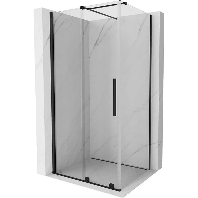 MEXEN/S - Velár sprchovací kút 100 x 80, transparent, čierna 871-100-080-01-70