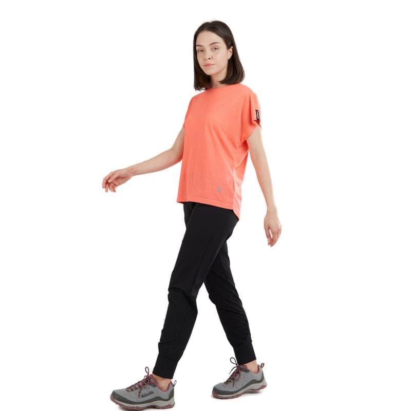 Dámske turistické tričko s krátkym rukávom FUNDANGO Rush T-shirt-352-coral 3