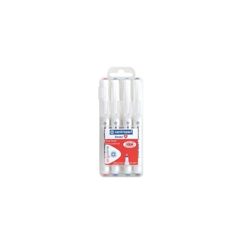 Popisovač Centropen 4611/4 F Liner 4 farby 0,3mm