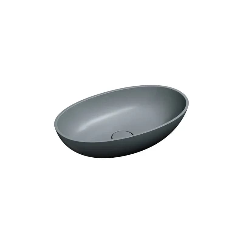 OMNIRES - SHELL M+ umývadlo na dosku, 60 x 35 cm, matná popolavá šedá SHELLUNAG