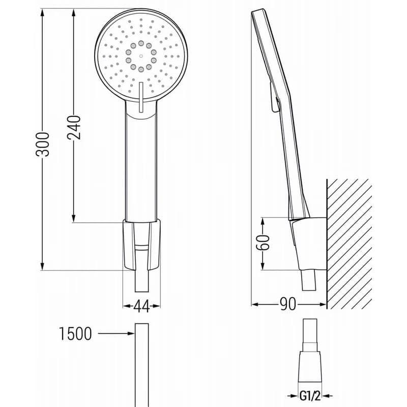 MEXEN/S - Zero SET vaňová batéria s príslušenstvom R40, zlatá 7113R40-50 3