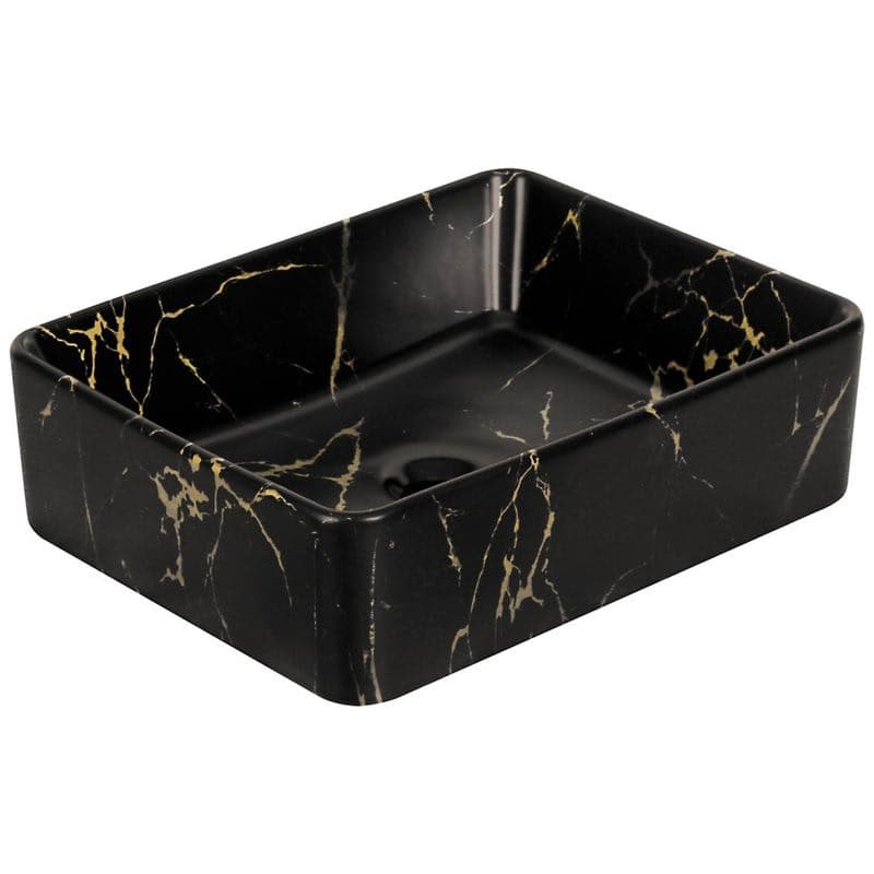 KERRA - Umývadlo na dosku KR-182 MARBLE BL/G 5907548118448