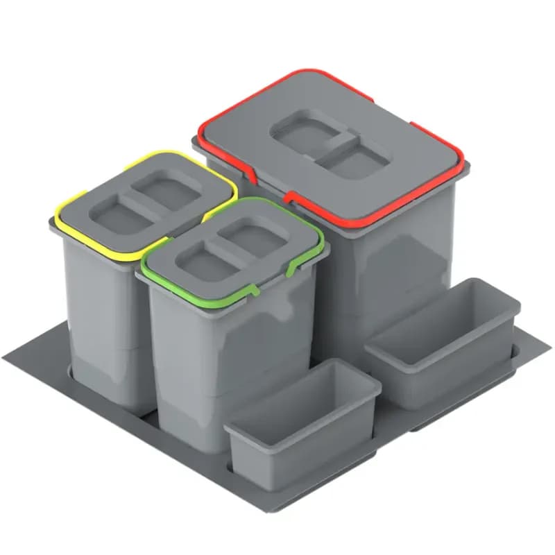 Nádoba na odpad Praktiko 60 trojdielna (1x20l + 2x9l)