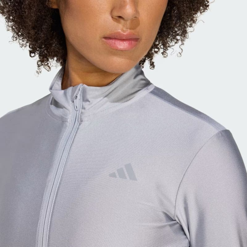 Dámska tréningová mikina so zipsom ADIDAS HYG SHN TRACK J HALSIL GREY 4