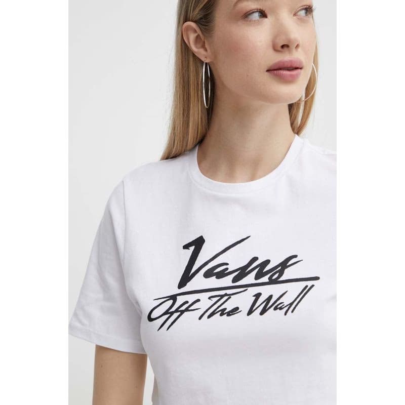 Dámske tričko s krátkym rukávom VANS GO ANYPLACE CREW CROP II-WHITE 5