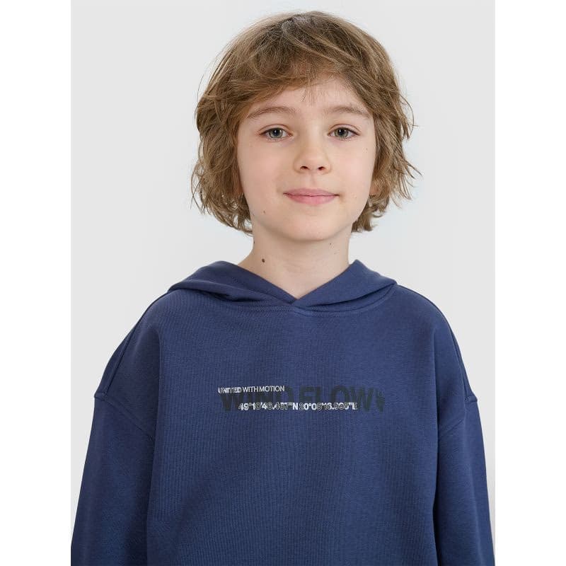 Chlapčenská mikina s kapucňou 4F JUNIOR SWEATSHIRT-JWSS25TSWSM1511-22S-GREY 2