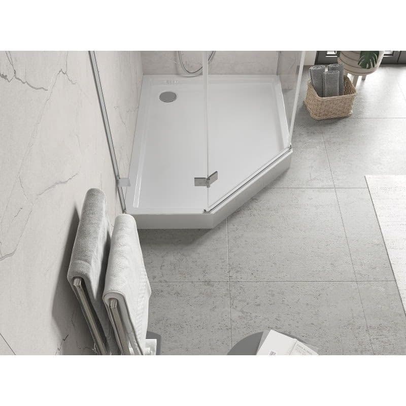 MEXEN - Flow+ päťboká sprchová vanička pravá 100 x 80, biela lesk 46P108010RH 3