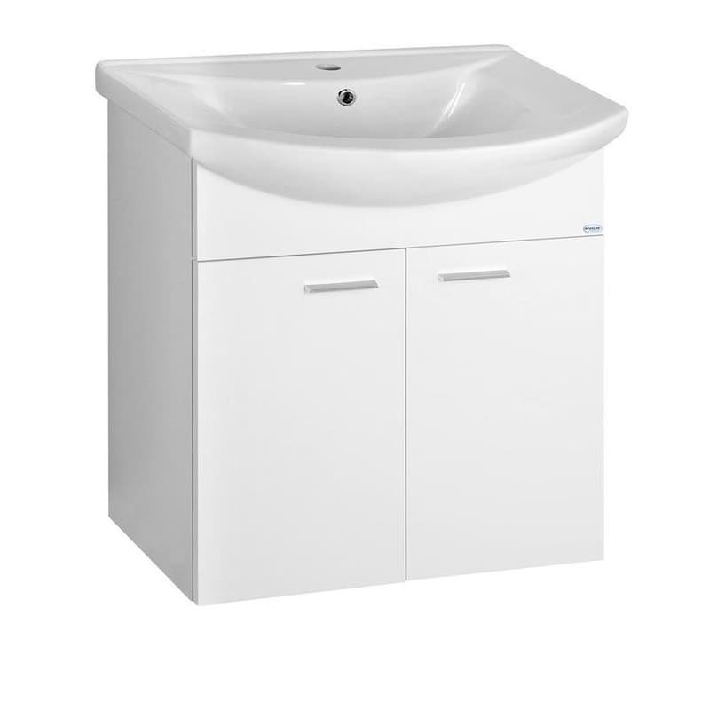 AQUALINE - ZOJA umývadlová skrinka 61,5x74x32,5cm, 2x dvierka, biela 51063