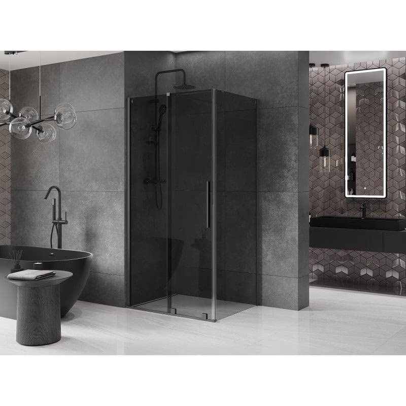 MEXEN/S - Velár sprchovací kút, posuvné dvere 120 x 85, grafit, grafit metal 871-120-085-41-95 2