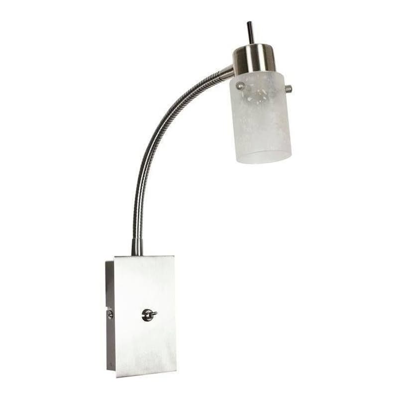 Nástenná lampa, nástenné svietidlo, lampa na rameno, 1X40W, G9, matný nikel, ĽADOVÉ KRÁĽOVSTVO
