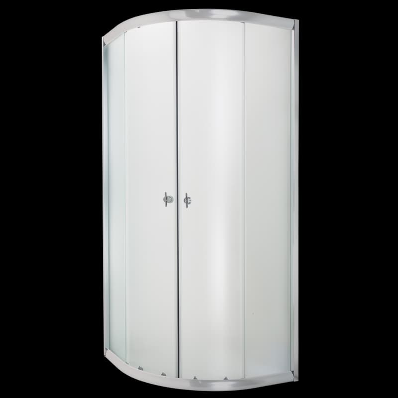 INVENA - Sprchovací kút štvrťkruh MARBELLA, profil: chróm, sklo frosted 90x90cm AK-46-191-O