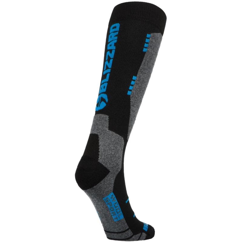 Lyžiarske podkolienky (ponožky) BLIZZARD Wool Sport ski socks, SMU, black turquoise 2
