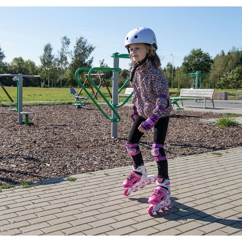 Kolieskové korčule 4v1 Enero KIDS - ružovo-biele, 30-33 5