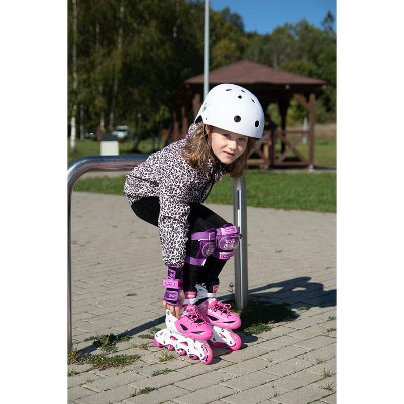 Kolieskové korčule 4v1 Enero KIDS - ružovo-biele, 30-33 6