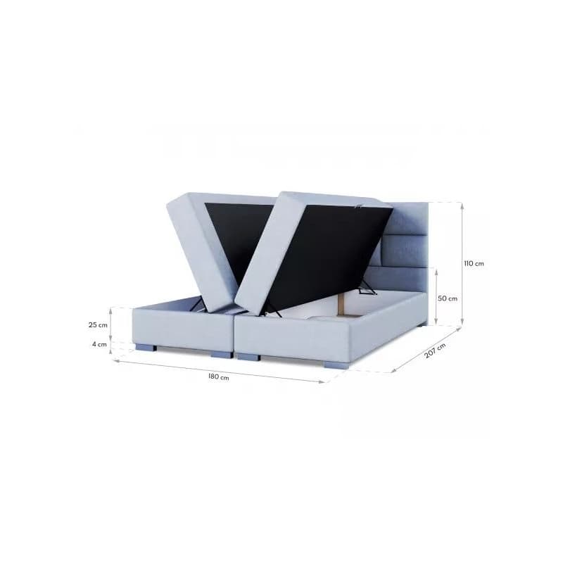 FDM Manželská posteľ PORTLAND Boxspring | Mouse 180 x 200 cm 6