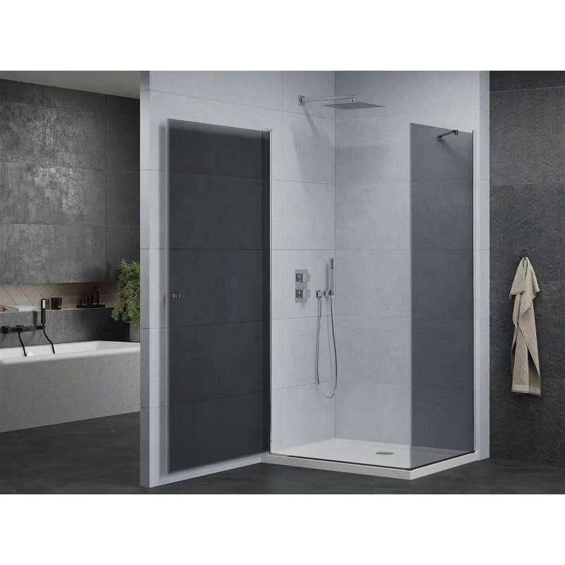 MEXEN/S - Pretória sprchovací kút 80x70, grafit, chróm + sprchová vanička vrátane sifónu 852-080-070-01-40-4010 3
