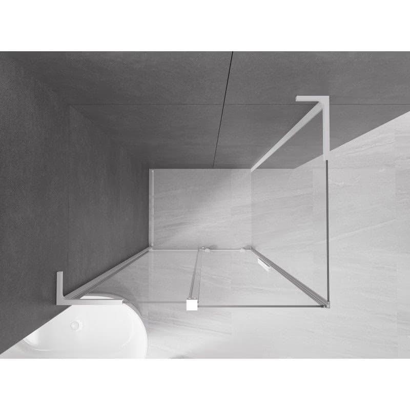 MEXEN/S - Velar L sprchovací kút, posuvné dvere 100 x 75, transparent, biela 871-100-075-03-20 6