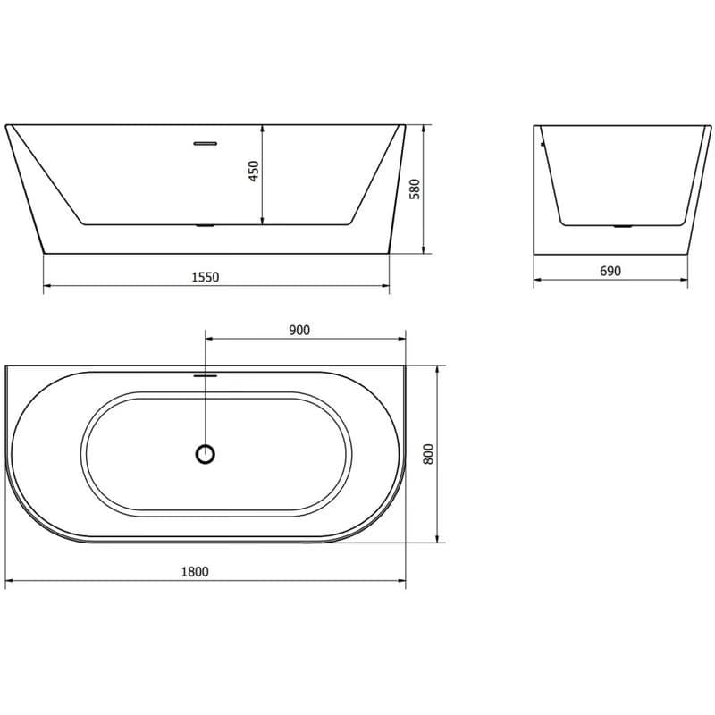Mexen Oval, 180 x 80 cm 52671808000-97 6