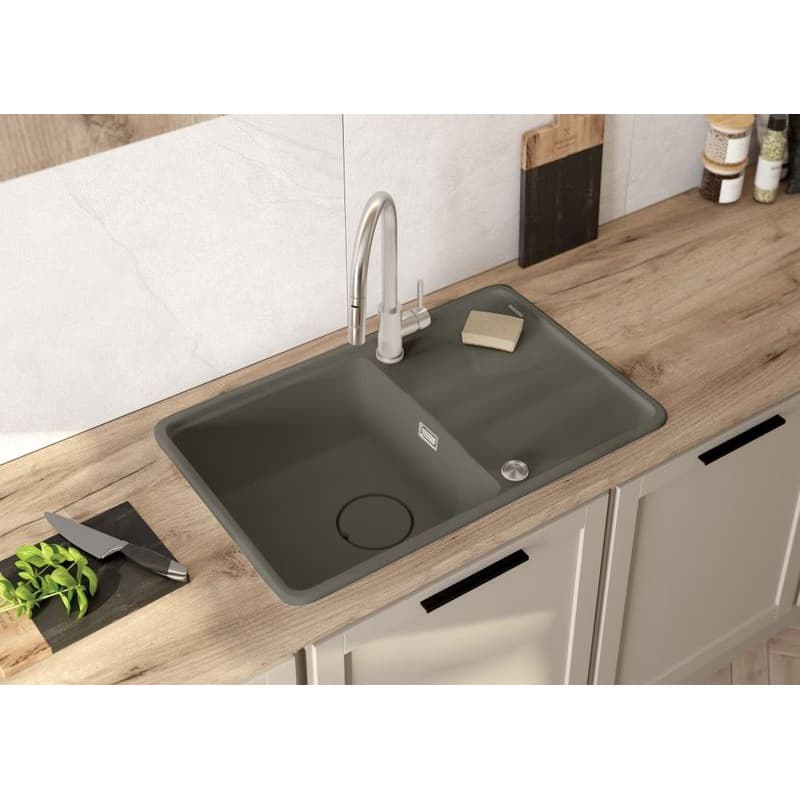 DEANTE DEANTE - Momi anthracite metallic Granitový drez, 1-bowl with drainer ZKM_T113 5