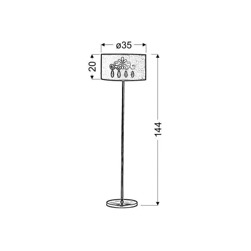 Červená stojaca lampa 60W E27 Decor 2